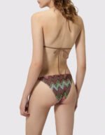 Bikini in viscosa lamé con macro zig zag - immagine 3